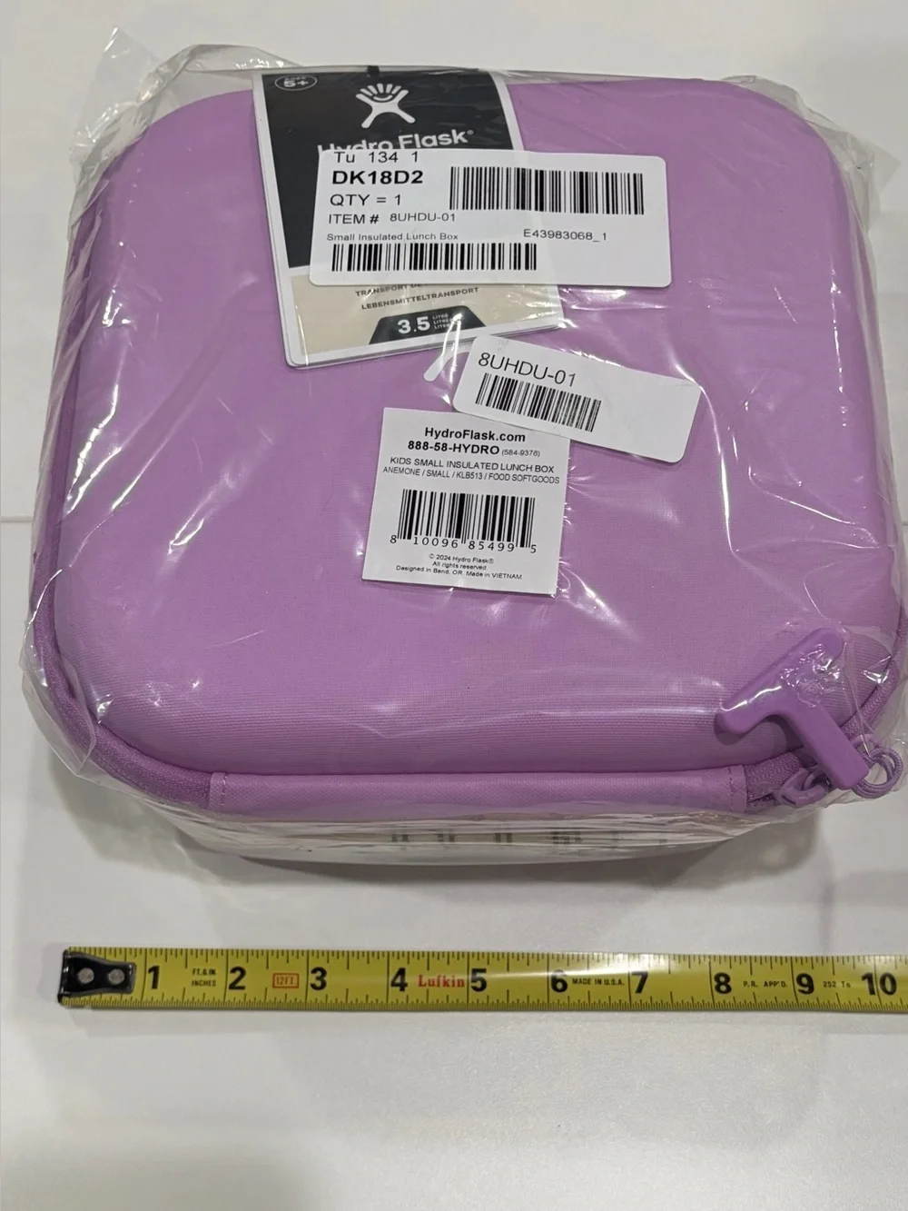 Hydro Flask Kids Small Insulated Lunch Box Purple Pink NWT Fabric Double-Wall